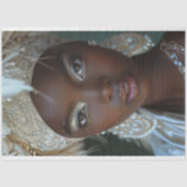 ヴィンテージアフリカ系アメリカ人の女性デコパージュ 薄葉紙 (正面)