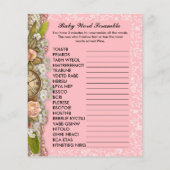 ヴィンテージアフリカ系アメリカ人の赤ちゃんシャワーゲーム (裏面)