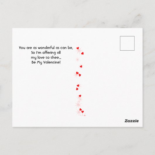 ヴィンテージアフリカ系アメリカ人カップルのバレンタイン ポストカード (裏面)