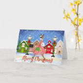 ヴィンテージアフリカ系アメリカ人クリスマスカード カード (黄色い花)