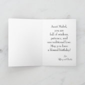 ヴィンテージアフリカ系アメリカ人ハッピーバースデー叔母の写真 カード (内部)