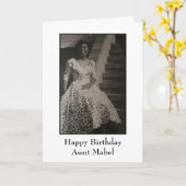 ヴィンテージアフリカ系アメリカ人ハッピーバースデー叔母の写真 カード (黄色い花)