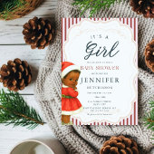 ヴィンテージアフリカ系アメリカ人ベビーガールクリスマスシャワー 招待状