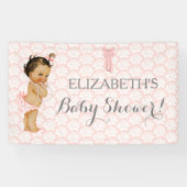 ヴィンテージアフリカ系アメリカ人ラテンアメリカ系女性ベビーガール 横断幕 (横)