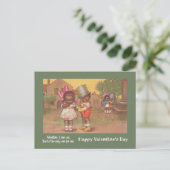 ヴィンテージアフリカ系アメリカ人1930年のバレンタイン ポストカード (スタンド正面)