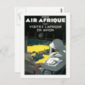 ヴィンテージアフリカ航空旅行 ポストカード (正面/裏面)