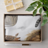 ヴィンテージアフリカ野生動物ライオンLeopard Decompage 薄葉紙 (ギフト)