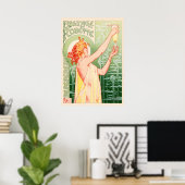 ヴィンテージアブシンザロベットバイアルフォンスミュシャ ポスター (ホームオフィス)