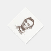 ヴィンテージアブラハムリンカーンポートレート スタンダードカクテルナプキン (角)