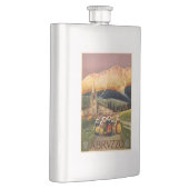 ヴィンテージアブルッツォイタリアフラスコ フラスク (右)