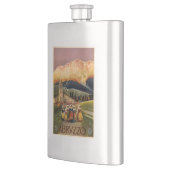 ヴィンテージアブルッツォイタリアフラスコ フラスク (左)