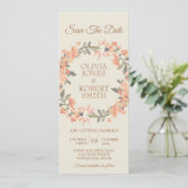 ヴィンテージアプリコットフローラ保存日付 招待状 (スタンド正面)