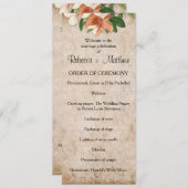 ヴィンテージアプリコットリリー結婚式 プログラム (正面/裏面)