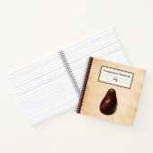 ヴィンテージアボカドイラストレーションパーソナライズされたコンプ ノートブック (内部)