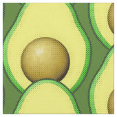 ヴィンテージアボカドスケッチパターン ファブリック (クローズアップ)