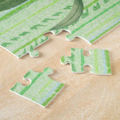 ヴィンテージアマリリスフラワーレトロアート ジグソーパズル (側面)