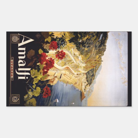 ヴィンテージアマルフィイタリアのシール 長方形シール (正面)