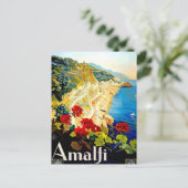 ヴィンテージアマルフィイタリアヨーロッパトラベルカード ポストカード (スタンド正面)