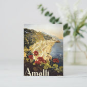 ヴィンテージアマルフィイタリアヨーロッパ旅行広告 ポストカード (スタンド正面)