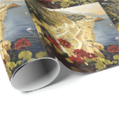 ヴィンテージアマルフィイタリアヨーロッパ旅行広告 ラッピングペーパー (ロールコーナー)