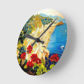 ヴィンテージアマルフィイタリアヨーロッパ ラウンド壁時計 (傾斜)