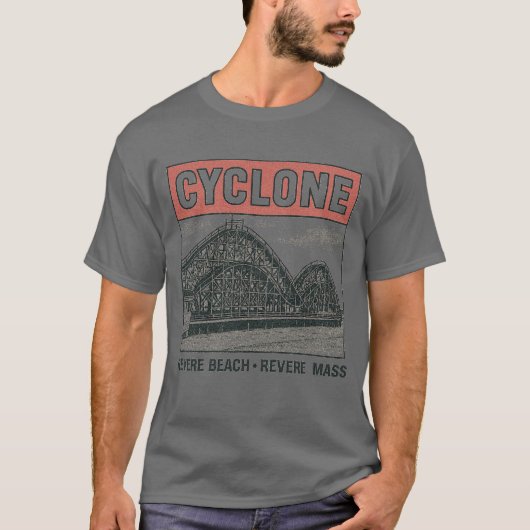 ヴィンテージアミューズメントパークCYCLONE REVEREビーチ・ REVE Tシャツ (正面)