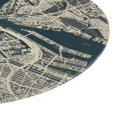ヴィンテージアムステルダムの地図：レトロミニマル カッティングボード (角)