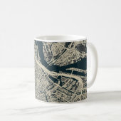 ヴィンテージアムステルダムの地図:レトロミニマル コーヒーマグカップ (正面右)