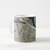 ヴィンテージアムステルダムの地図:レトロミニマル コーヒーマグカップ (正面左)