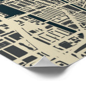 ヴィンテージアムステルダムの地図:レトロミニマル ポスター (角)