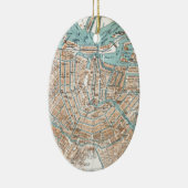 ヴィンテージアムステルダムの地図(1905) セラミックオーナメント (右)