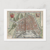 ヴィンテージアムステルダムの市地図 ポストカード (正面)