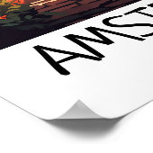 ヴィンテージアムステルダムオランダ絵を描ズ ポスター (角)