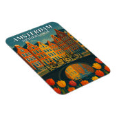 ヴィンテージアムステルダム自転車オンブリッジフラワー マグネット (右側)