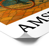 ヴィンテージアムステルダム – レトロ旅行デザイン ポスター (角)