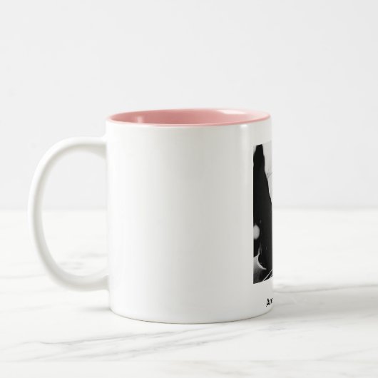 ヴィンテージアメリアアーハート写真 ツートーンマグカップ (左)