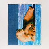 ヴィンテージアメリカのアラスカの母のホッキョクグマ ジグソーパズル (縦)