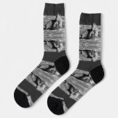 ヴィンテージアメリカのアラスカの母のホッキョクグマ ソックス (左)