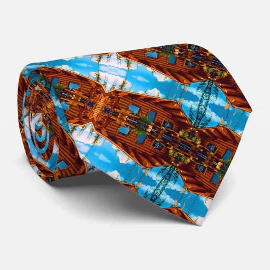 ヴィンテージアメリカのアラスモダンカンのログキャビン ネクタイ (ロール)