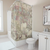 ヴィンテージアメリカの地図 シャワーカーテン (インサイチュ)