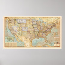 ヴィンテージアメリカの地図