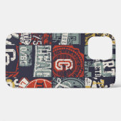ヴィンテージアメリカの大学スポーツののバッジ Case-Mate iPhoneケース (裏面 (横))