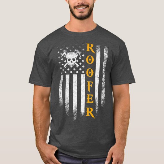 ヴィンテージアメリカの屋上アメリカ国旗おもしろい Tシャツ (正面)