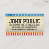 ヴィンテージアメリカの星とストライプ 名刺 (正面)