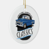 ヴィンテージアメリカクラシックのトラック セラミックオーナメント (右)
