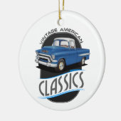 ヴィンテージアメリカクラシックのトラック セラミックオーナメント (左)