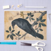 ヴィンテージアメリカクロウイラストレーションデクページ 薄葉紙 (クラフト)