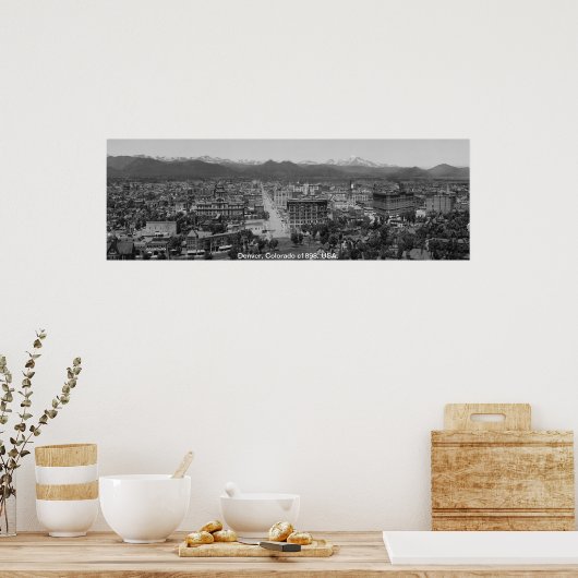 ヴィンテージアメリカパノラマプリントデンバーコロラド ポスター (キッチン)