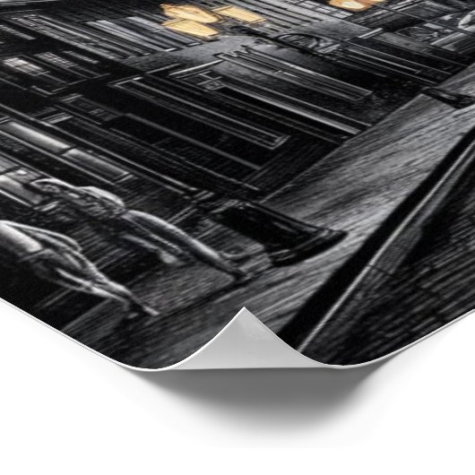 ヴィンテージアメリカボストンシティスカイライン、ボストンマアメリカ ポスター (角)