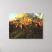 ヴィンテージアメリカンウェスト、オーバーランドトレイルバイジョンソン キャンバスプリント (正面)